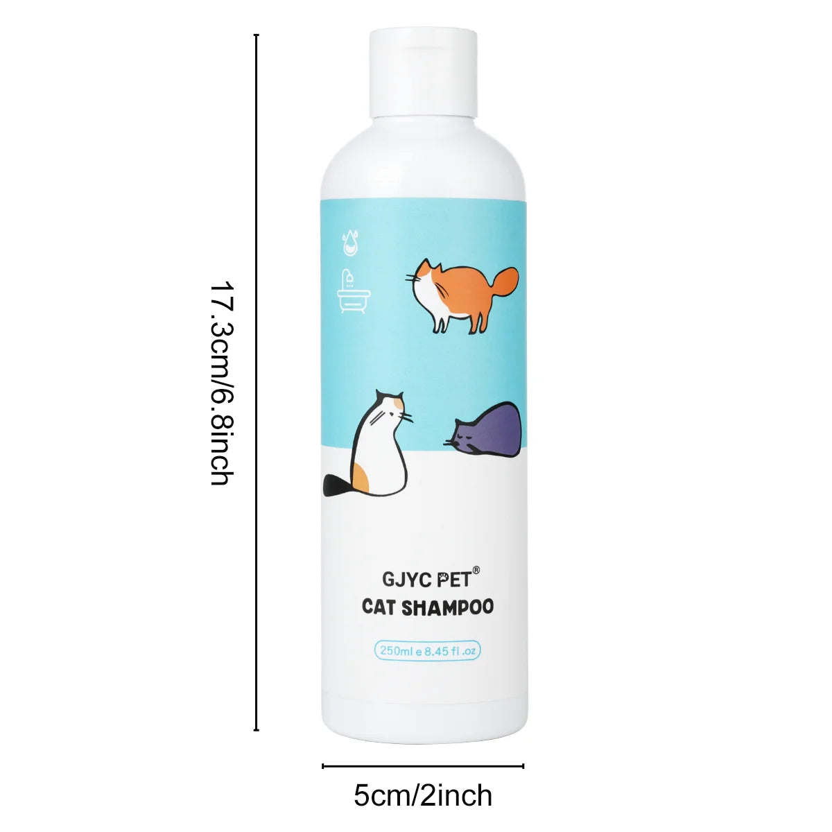 Gentle Mild Cat Shampoo - Non-Irritating Skin-Friendly, Moisturizing Deodorizing, Nourishing Softening for Healthy Shiny Fur