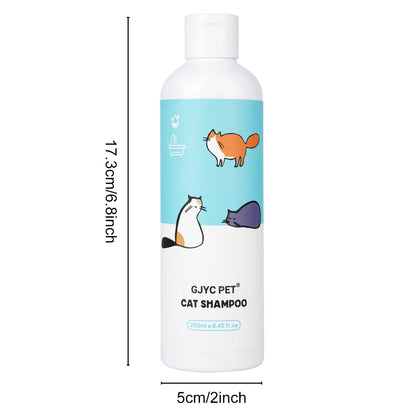 Gentle Mild Cat Shampoo - Non-Irritating Skin-Friendly, Moisturizing Deodorizing, Nourishing Softening for Healthy Shiny Fur