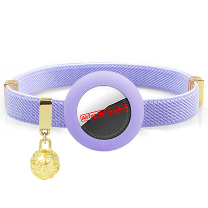 Stretchy AirTag Cat Collar with Bell & Breakaway Holder