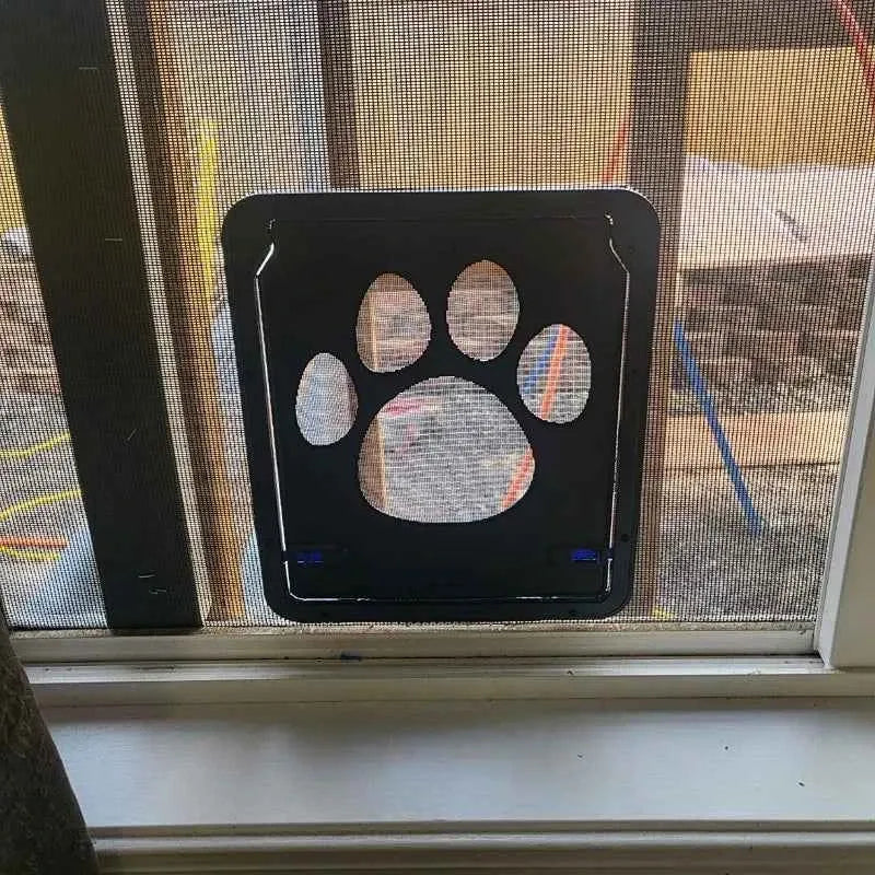 Lockable Magnetic Pet Door for Dogs & Cats – Easy-Install Screen Door & Window Access Gate