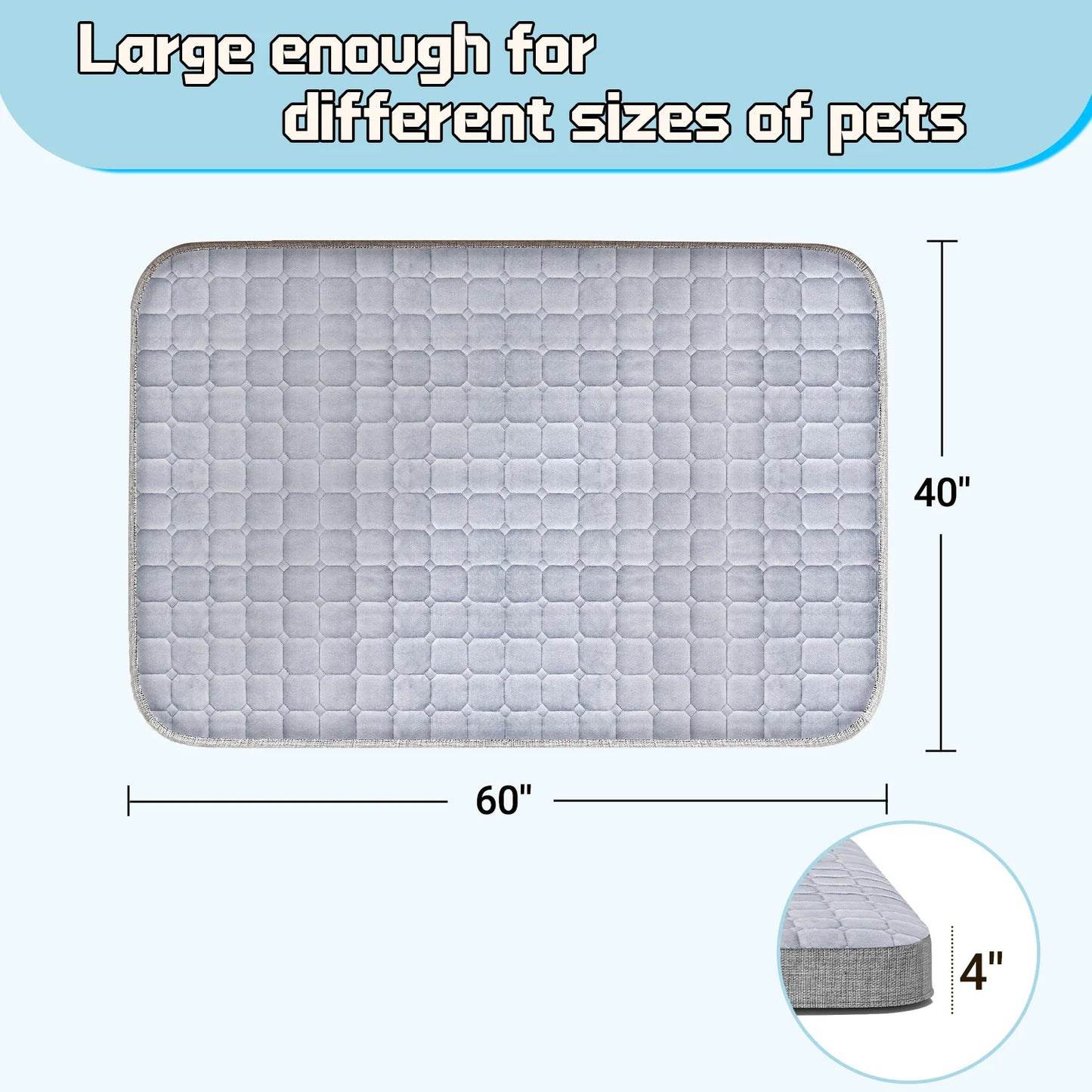 Inflatable Dog Bed for Large Dogs - Orthopedic Cooling Pet Mattress with Removable Washable Cover, Non-Slip Portable Foldable