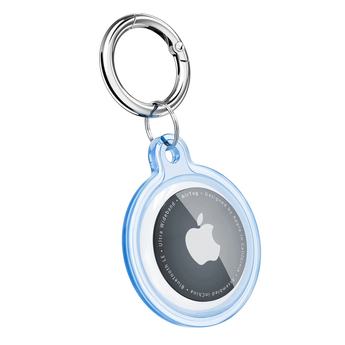 Transparent Waterproof TPU AirTag Case with Keychain