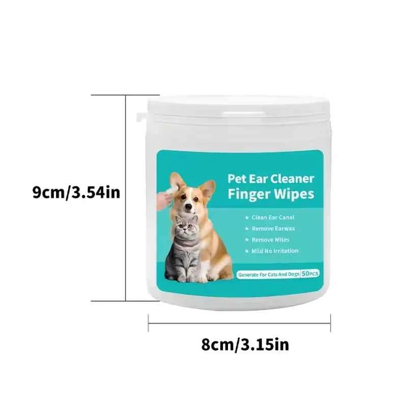 Pet Ear Cleaning Wipes – Gentle, Disposable Ear Mite Control for Dogs & Cats