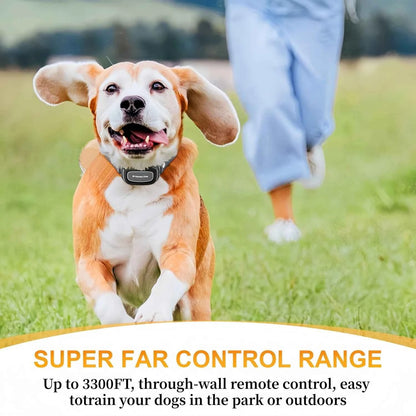 3300Ft Waterproof Remote Dog Training Collar with Shock & Vibration for 8–150lbs