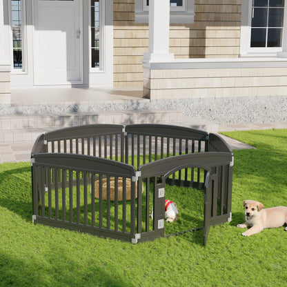 6-Panel Plastic Dog Playpen – Portable Indoor & Outdoor Pet Fence