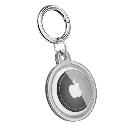 Transparent Waterproof TPU AirTag Case with Keychain