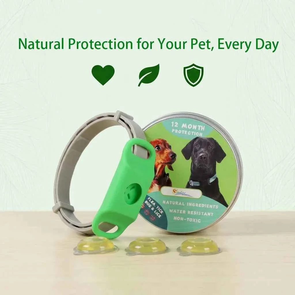 Natural Flea & Tick Repellent Pendant for Dogs & Cats – Essential Oil Pet Collar Tag