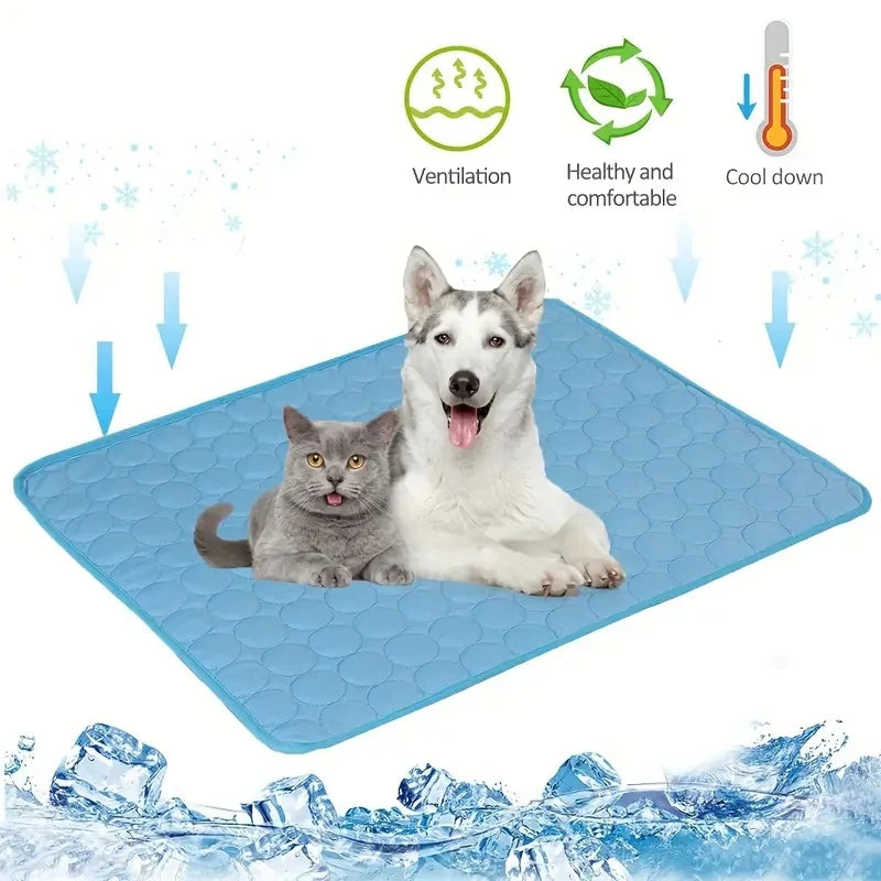 Self-Cooling Dog Mat – Reusable Cooling Pet Bed for Summer