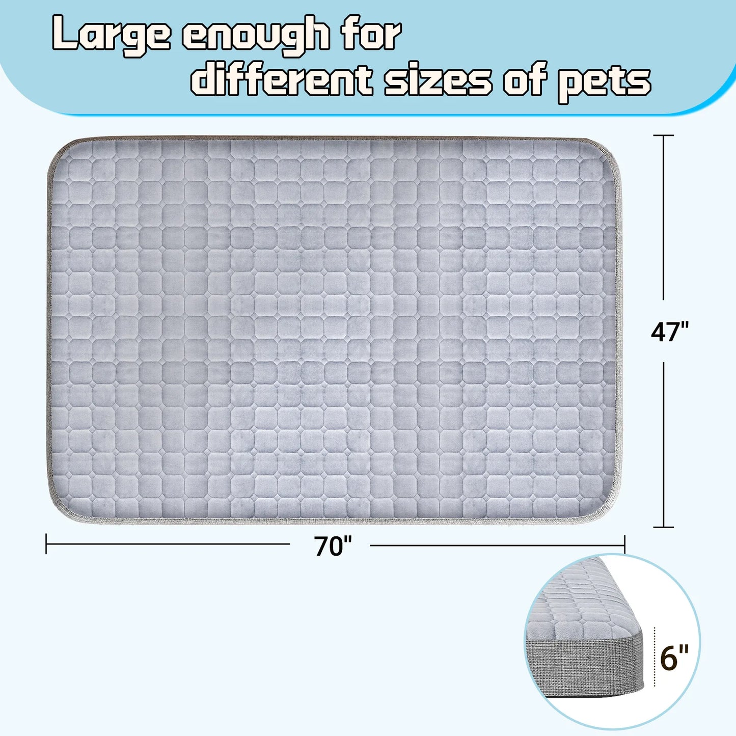 Inflatable Dog Bed for Large Dogs - Orthopedic Cooling Pet Mattress with Removable Washable Cover, Non-Slip Portable Foldable