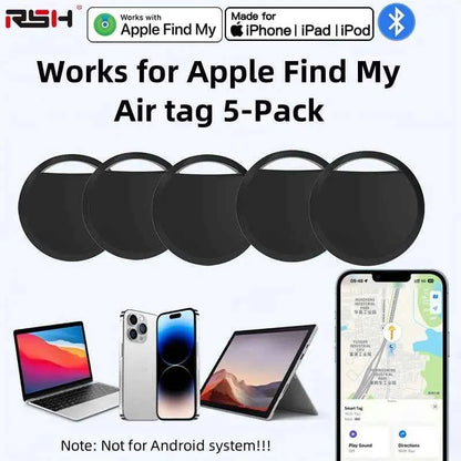 5-Pack Smart AirTag for iOS – Apple Find My Item Trackers