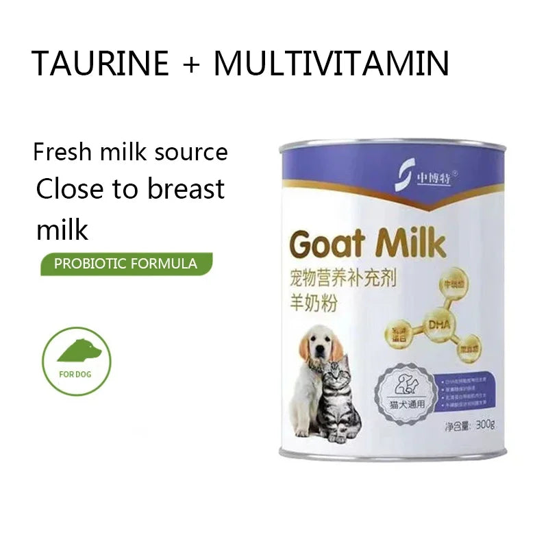 Goat Milk Powder for Dogs & Puppies – 300g Taurine + Multivitamin Probiotic Formula