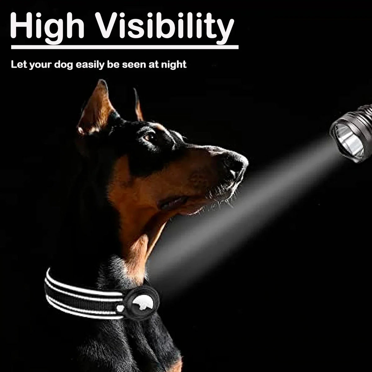 Apple AirTag Dog Collar – Reflective Waterproof Pet Tracker