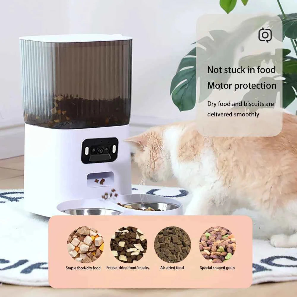 Smart Automatic Pet Feeder – 5L Capacity  Single/Double Bowl  WiFi & Camera Options