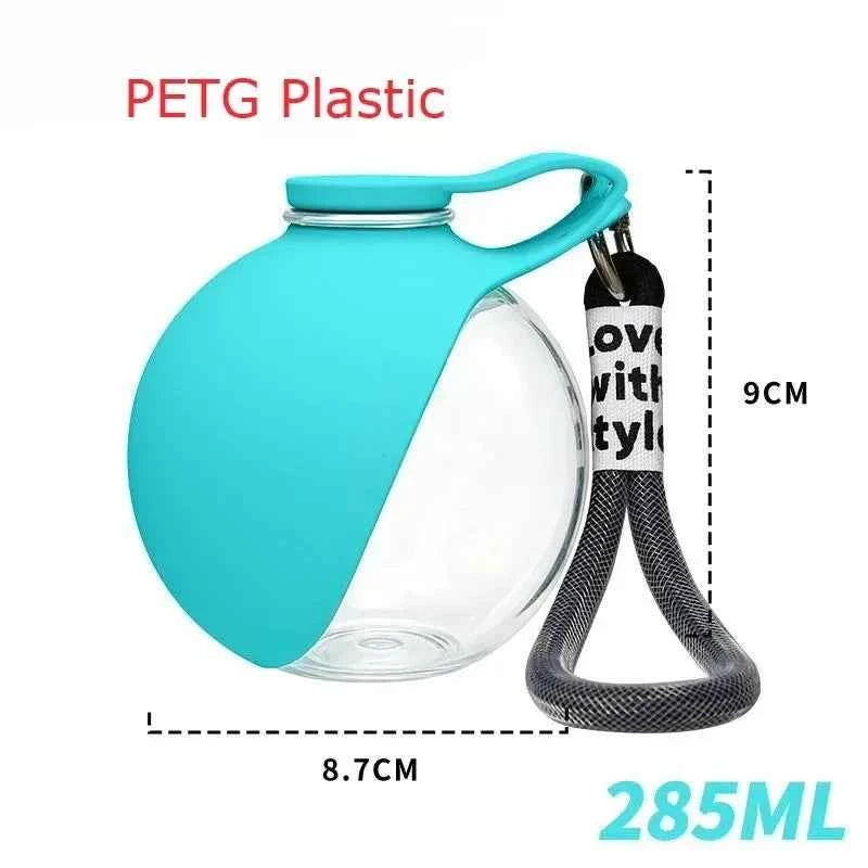Portable Dog Water Bottle – Outdoor PETG Travel Drink Dispenser with Built‑In Bowl