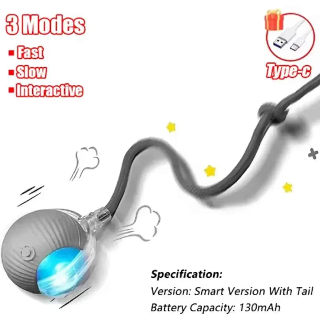 Interactive Electric Cat Toy Ball – Battery Included, Durable Plastic Play Ball