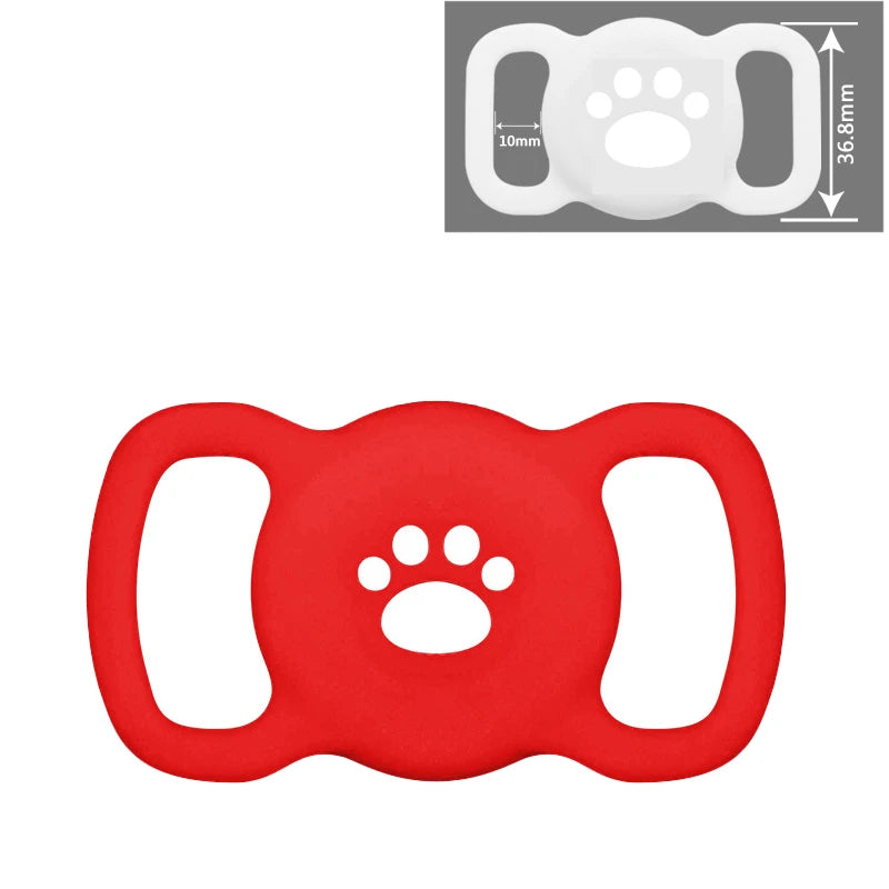 Airtag Dog Collar Holder, [1 Pack] Airtag Holder, Silicone Full Body Covered Protective Air Tag for Pet - Fits All Width