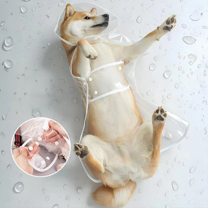 Transparent Waterproof Dog Raincoat – Windproof Pet Rain Jacket for Small, Medium & Large Dogs (XS–8XL