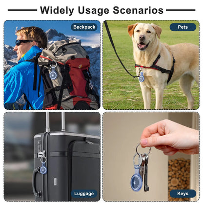 Waterproof TPU AirTag Case with Keychain for Dogs, Cats & Keys