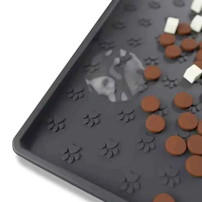 Silicone Pet Feeding Mat – Waterproof Non‑Slip Food & Water Bowl Pad