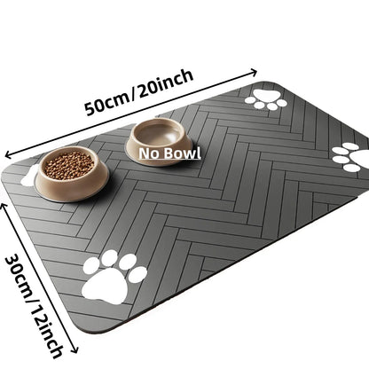 Absorbent Pet Feeding Mat – Waterproof Non‑Slip Placemat for Dog & Cat Bowls