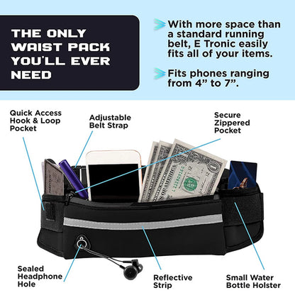 Hands Free Reflective Dog Leash with Waist Bag – Running & Walking Nylon Belt