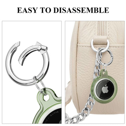 Transparent Waterproof TPU AirTag Case with Keychain