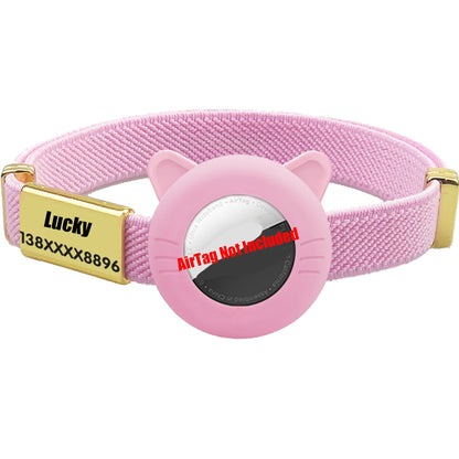 Breakaway AirTag Cat Collar with Custom Name Tag & Holder