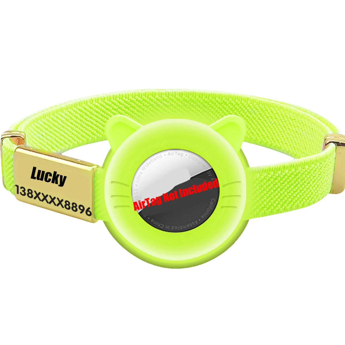 Breakaway AirTag Cat Collar with Custom Name Tag & Holder