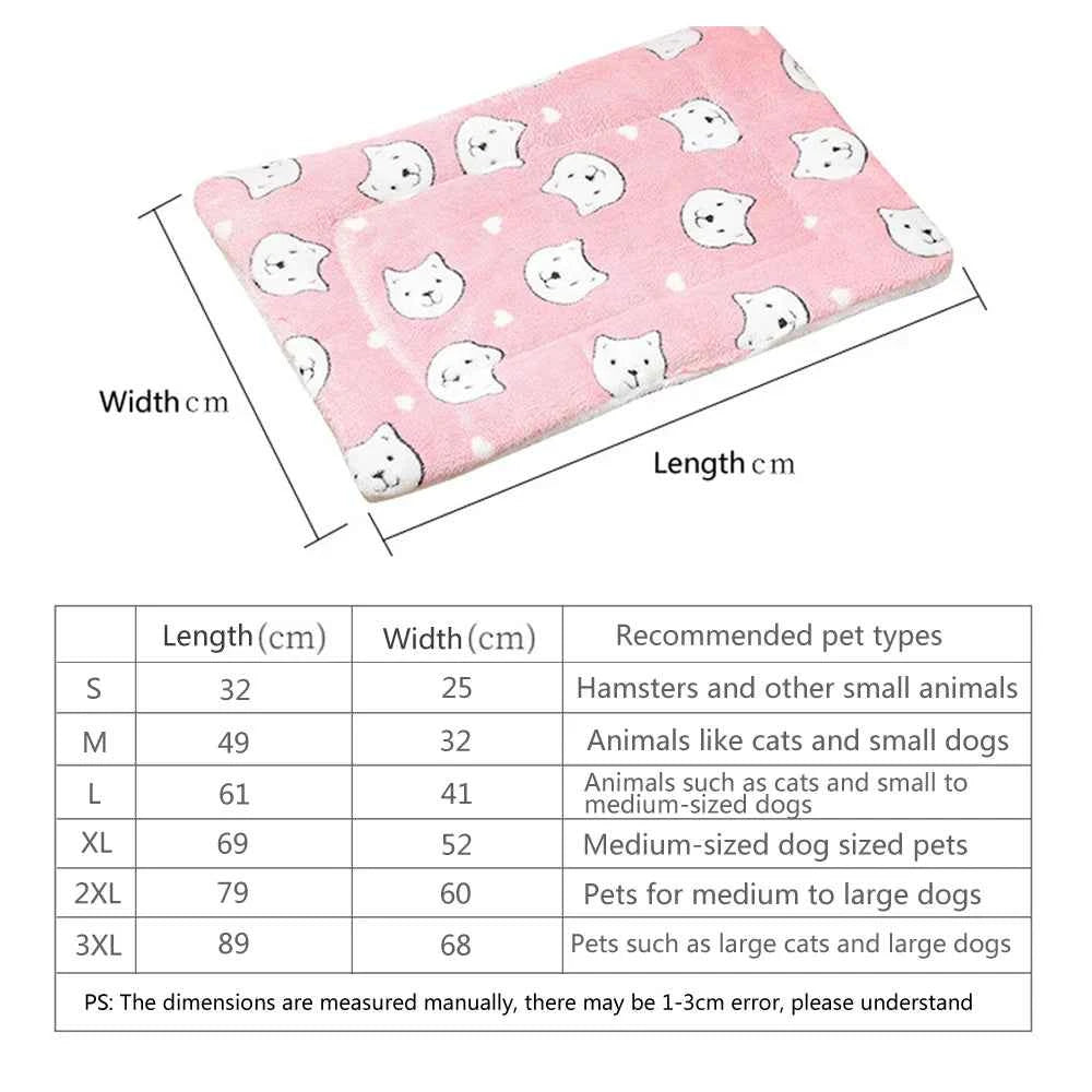 Plush Cat & Small Dog Bed – Soft Cozy Pet Sleeping Mat