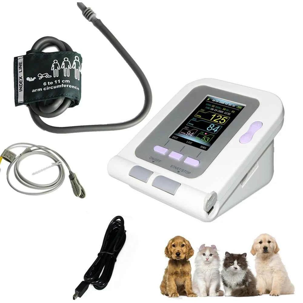 CONTEC08A Veterinary Digital Blood Pressure Monitor with a blood oxygen probe Animal Electronic Sphygmomanome