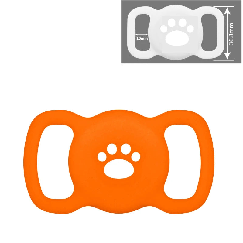 Airtag Dog Collar Holder, [1 Pack] Airtag Holder, Silicone Full Body Covered Protective Air Tag for Pet - Fits All Width