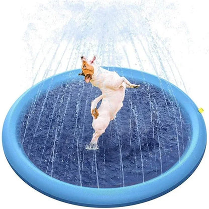170cm Pet Splash Sprinkler Pad – Summer Cooling Water Play Mat for Dogs & Kids