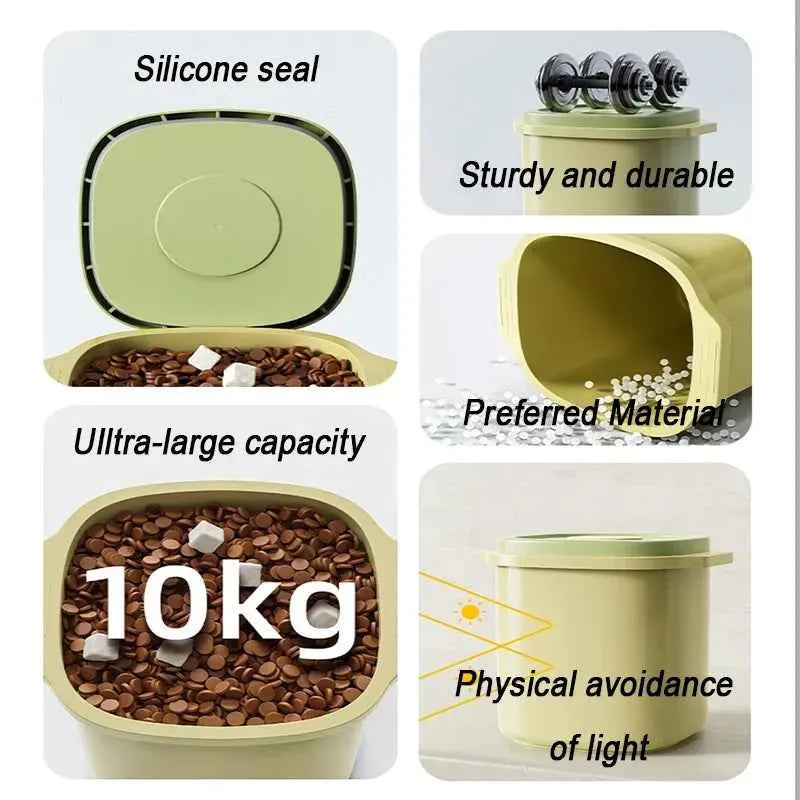 Large Pet Food Storage Container – Airtight Vacuum-Sealed Cat & Dog Food Keeper