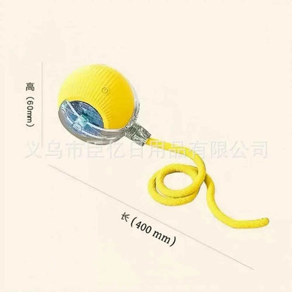 Pet Toy Ball with Tail Rope，Smart Automatic Pet Chase Ball Toy, Upgraded Speedy Tail Kitten Toy for Bored Indoor Adult Pets