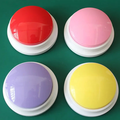 New Pet Training Tool Cat Dog Sound Box Recordable Talking Button Cat Voice Recorder Toy For Communication Pet Training Buzzer
