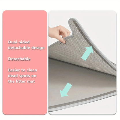 Double-Layer Cat Litter Mat – Anti-Tracking, Sand Catcher & Easy-Clean Pet Floor Mat