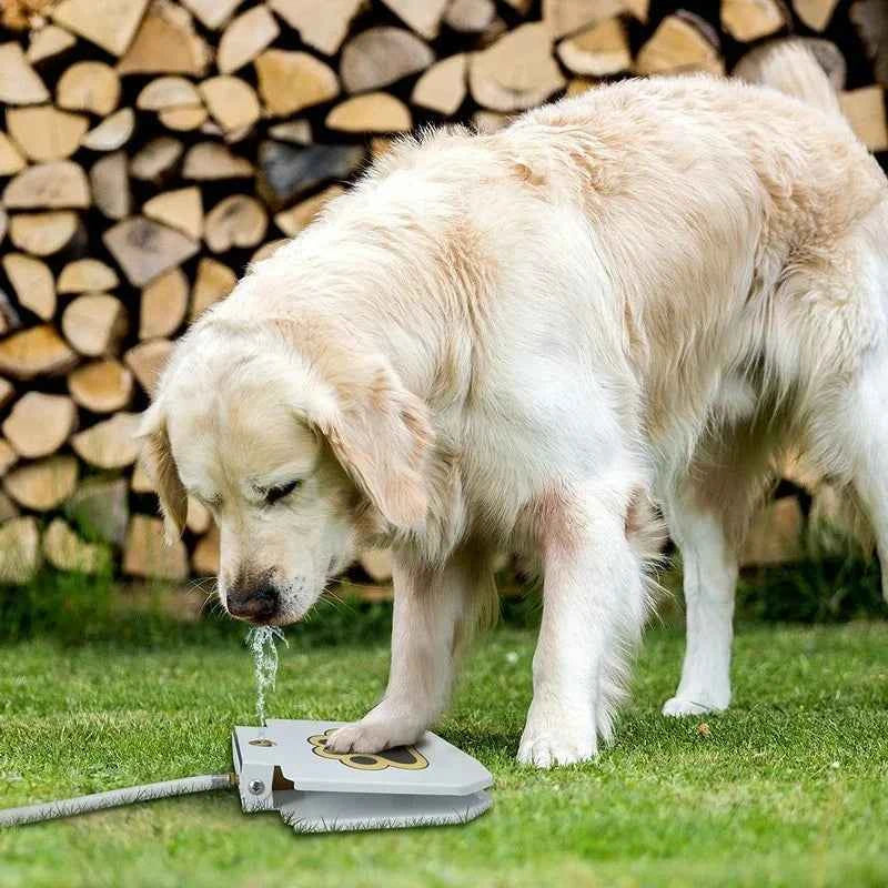Press-type Automatic Dog Water Fountain Outdoor Pet Water Dispenser for Courtyard with Hose Garden Step-on Activated Sprinkler