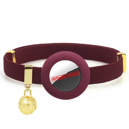 Stretchy AirTag Cat Collar with Bell & Breakaway Holder