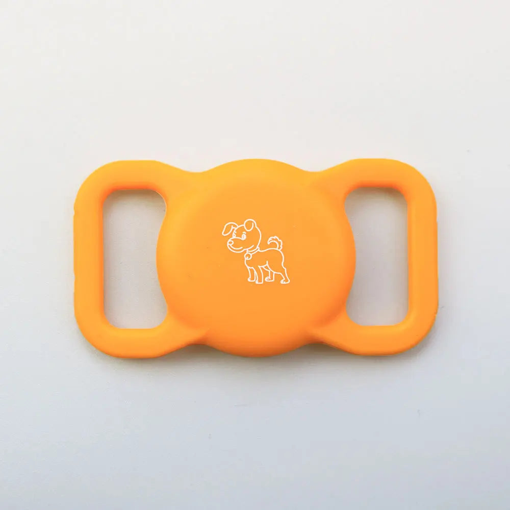 Airtag Dog Collar Holder, [1 Pack] Airtag Holder, Silicone Full Body Covered Protective Air Tag for Pet - Fits All Width