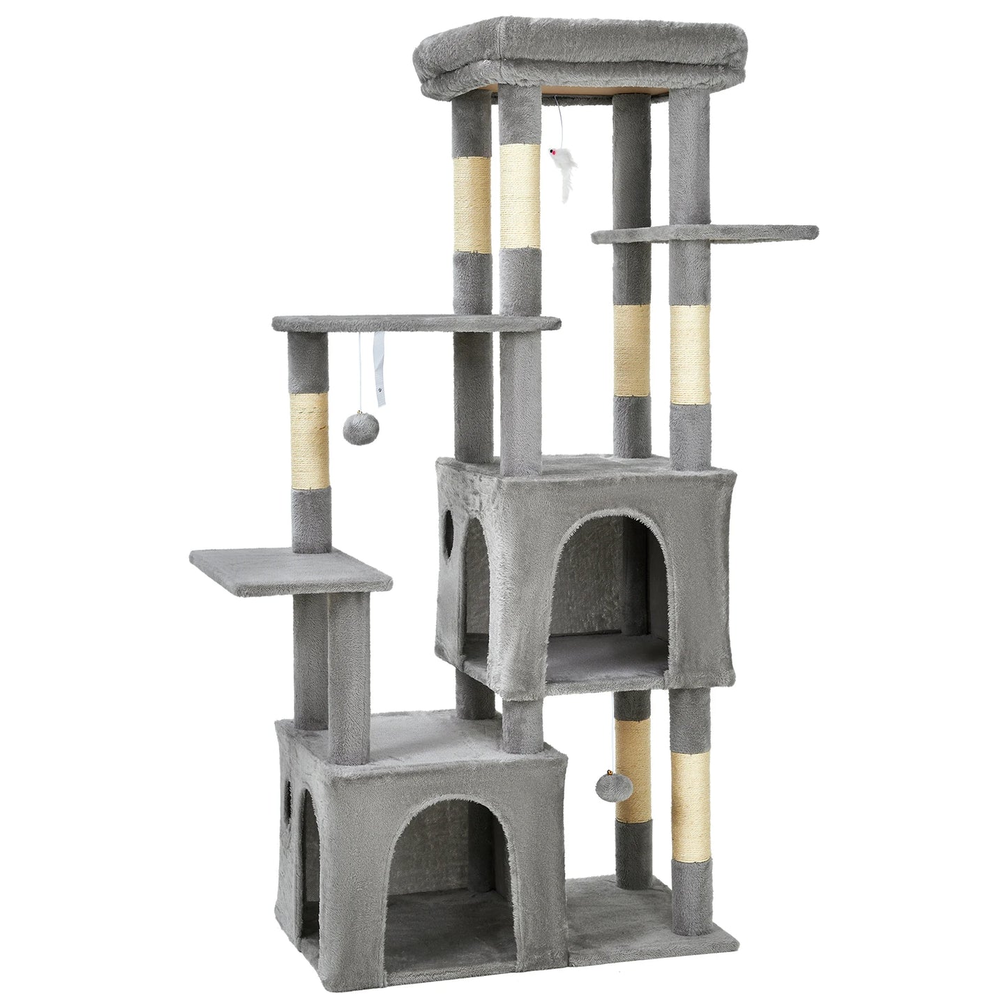 Multi-Level Cat Tree Tower for Large Cats Maine Coons with Perch Condos Sisal Scratching Posts Play Toys Indoor Cat Furniture