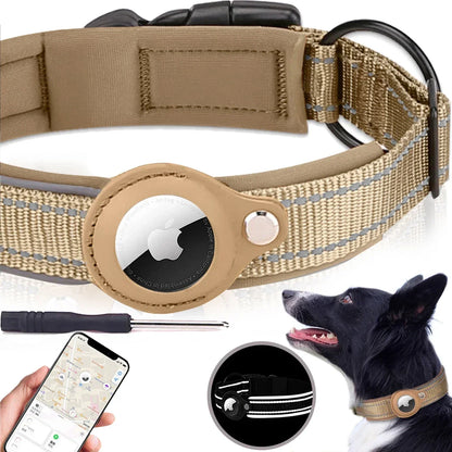 Apple AirTag Dog Collar – Reflective Waterproof Anti-Lost
