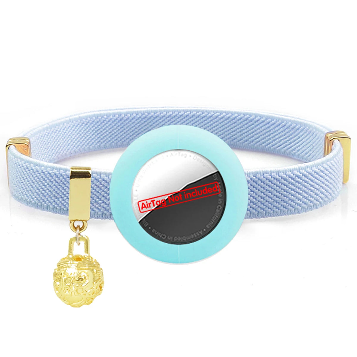 Stretchy AirTag Cat Collar with Bell & Breakaway Holder