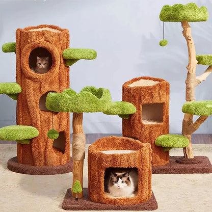 Nordic Originality Cattery Modern Simple Design Wooden Cat House Scratching Post Playground for Cat Furniture Columpio Gato FYCT