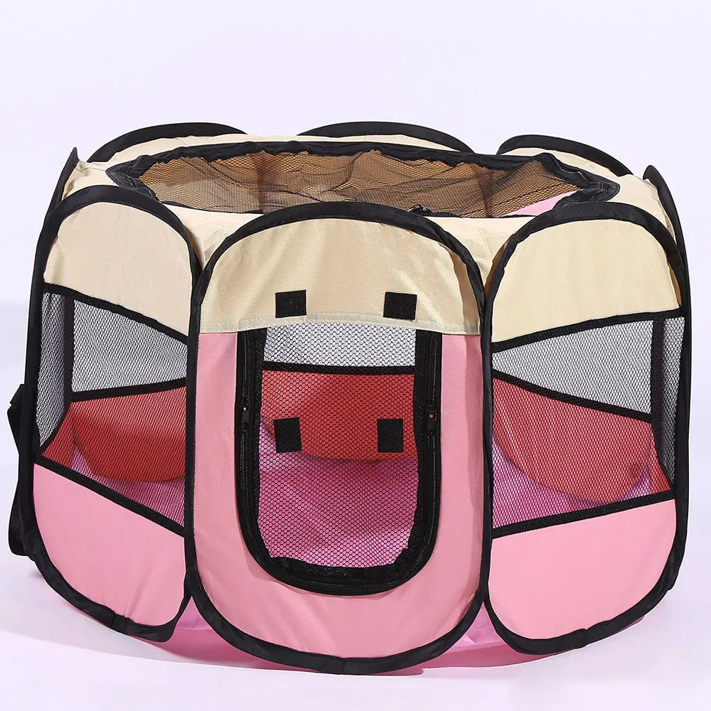 Portable Folding Pet Playpen Tent – Dog & Cat Enclosure