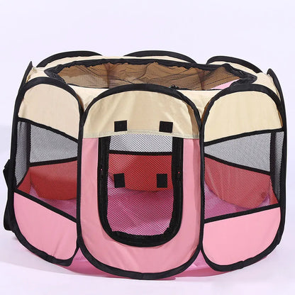 Portable Folding Pet Playpen Tent – Dog & Cat Enclosure