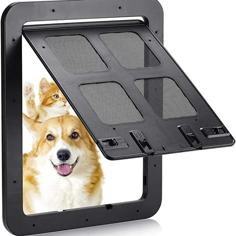 Lockable Magnetic Pet Door for Dogs & Cats – Easy-Install Screen Door & Window Access Gate