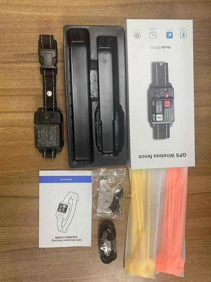 Smart GPS pet fence with TFT display, real‑time tracking, IP67 collar safety
