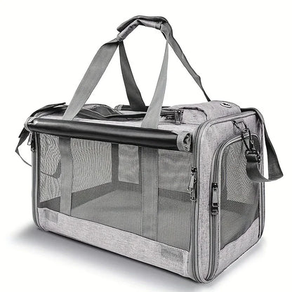 1pc Large Cat Bags Portable Dog Carrier Bag Mesh Breathable Folding Handbag Airline Approved Travel Pet Bag Kitten Transport Bag