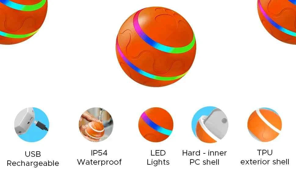 MART Interactive Smart Pet Ball – Remote Control, Flashing, Rolling & Jumping