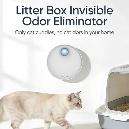 Smart Pet Odor Purifier, Auto Sensor Cat Litter Box Deodorizer, 20dB Silent, Odor Removal for Pets, Toilets & Shoe Cabinets